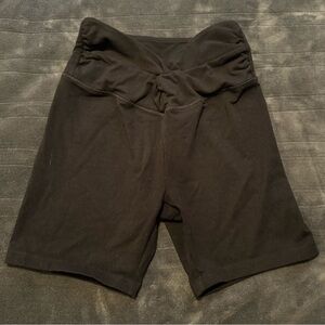 PINK Victoria's Secret Black Bike Shorts High-Waisted Matte Finish